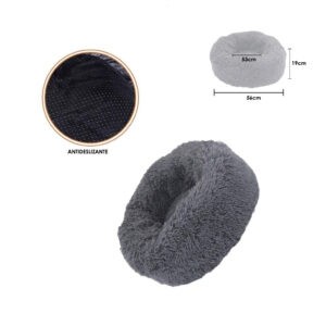 CAMA PARA MASCOTA REDONDA GRIS 56X19CM
