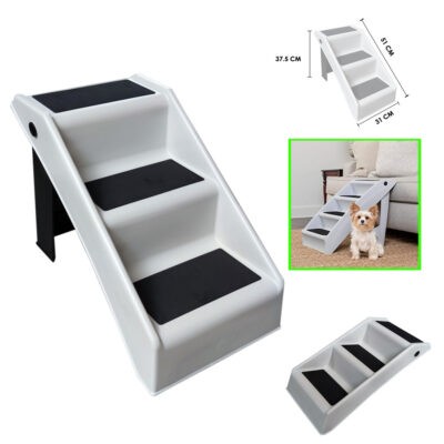 GRADAS P/MASCOTA 51X31X37.5CM MARFIL MP306002