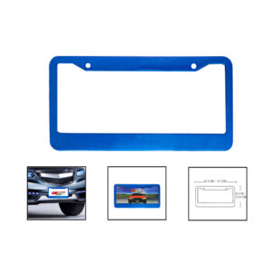 MARCO PARA PLACA METALICO AZUL NPF-07BL