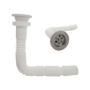 DESAGUE P/LAVAMANOS 1 1/4 PLG FLEXIBLE 80CM C/REJILLA