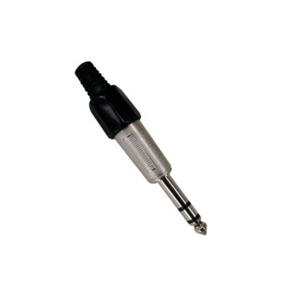AUDIO PLUG METAL W/HANDLE ROJO Y NEGRO