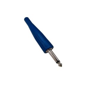 CONECTOR DE AUDIO CUERPO DE HULE AZUL 1/4