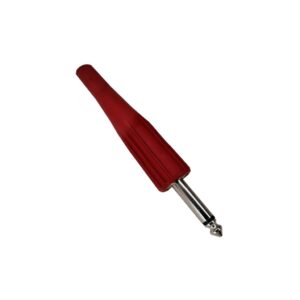 CONECTOR DE AUDIO CUERPO DE HULE ROJO 1/4