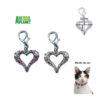 Dije para collar de gato y perro corazón con diamantes Animal Planet