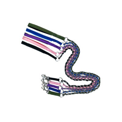 CADENA P/PERRO C/ LISTON RD BL BK GR PK 48PLGX4MM