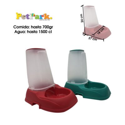 Dispensador de comida y agua para mascota