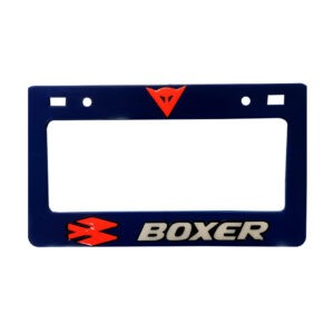 PORTA PLACA P/MOTO STICKER GEL BOXER  AZ/BK/R