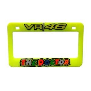 PORTA PLACA P/MOTO STICKER GEL DOCTOR AZ/BK/R