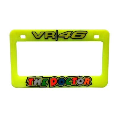 PORTA PLACA P/MOTO STICKER GEL DOCTOR AZ/BK/R