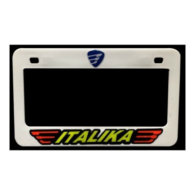 PORTA PLACA P/MOTO STICKER GEL  ITALIKA  AZ/R