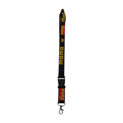 CORDON PORTA GAFETE MOMO ROJO NEGRO CELESTE