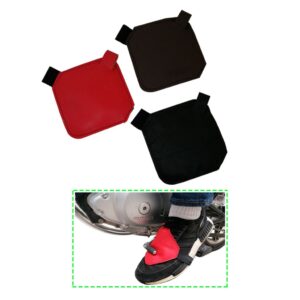 PROTECTOR P/ZAPATO DE MOTORISTA CUERO ROJO 10X10CM