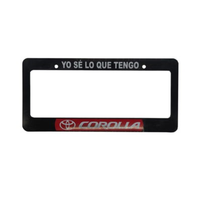 PORTA PLACA COROLLA  BLANCO O NEGRO