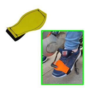 PROTECTOR P/ZAPATO DE MOTORISTA CUERINA  AMARILLA
