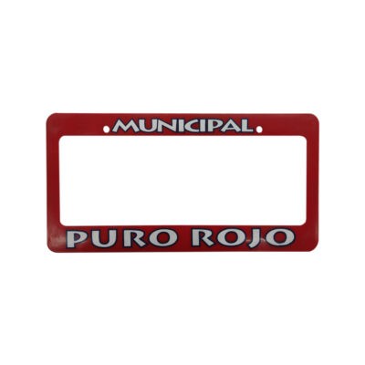 porta placa municipal puro rojo para carro