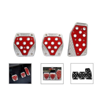 PEDALES P/CARRO 3PCS ROJO