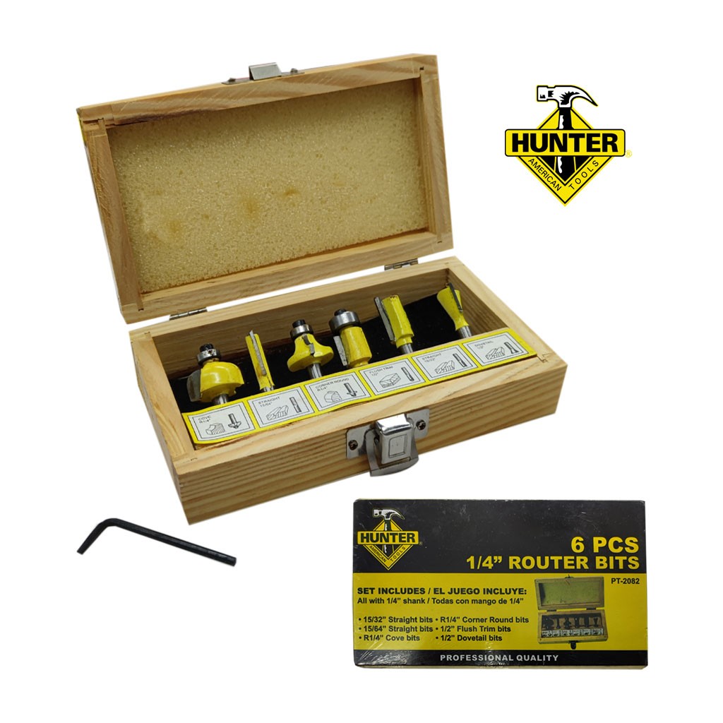 Importaciones ABU S.A. - FRESAS P/ROUTER MANGO 1/4 6 PCS PT-2082