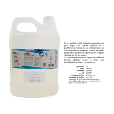 ANTIBACTERIAL GEL 70% ALCOHOL INSTITUCIONAL