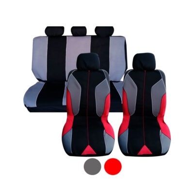 FUNDAS P/ASIENTO 9PIEZAS ROJO
