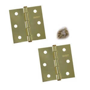 BISAGRA 3X3 1.5MM ACERO BRONCE PULIDO C/TORNILLOS  2 PC