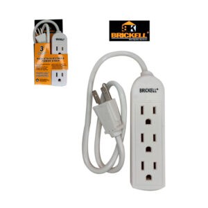EXTENSION ELECTRICA BARRA MINI 3 TOMAS 12CM SB-017 BRICKELL