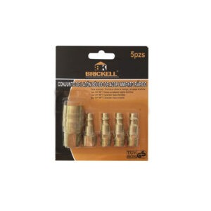 ACOPLES P/MANGUERA COMPRESOR 5 PCS 1/4" LATON