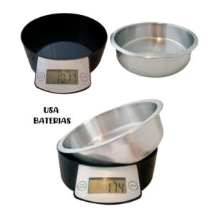 PLATO Y PESA P/COMIDA DE MASCOTA ONZ/LBS/GRM/MILL SP520069