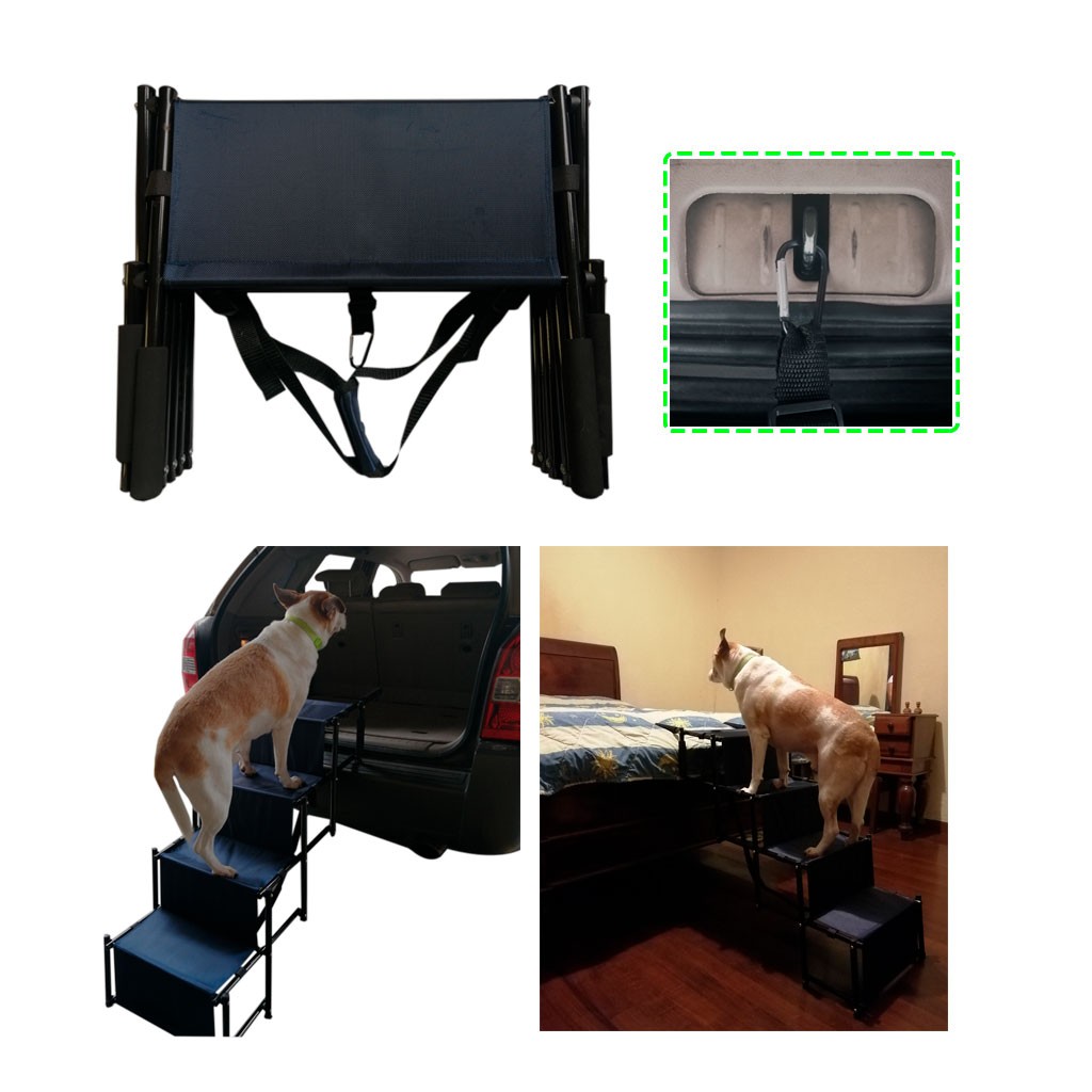 GRADAS P/MASCOTA METAL/POLIESTER 82L X 43AN X 75AL CM