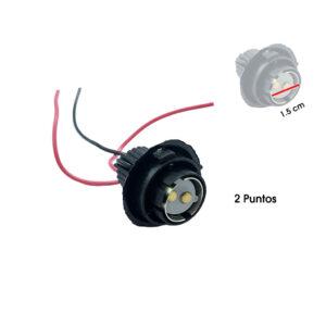 SOCKET PLASTICO BOMBILLO 2 PUNTOS NEGRO SQ-218