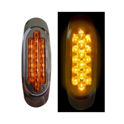 LAMPARA LATERAL 16 LED AMBAR LENTE AMBAR