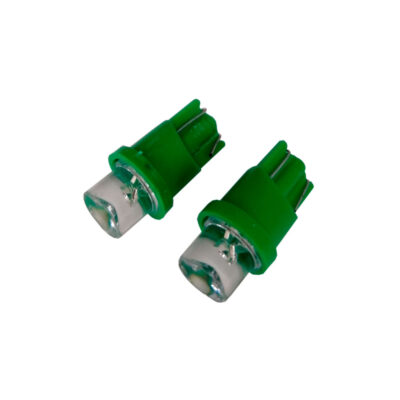 BOMBILLO T10-CONCAVE-GR LUZ VERDE 2 PCS