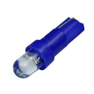 BOMBILLO T5 DOS PCS BLUE 1 LED REDONDO