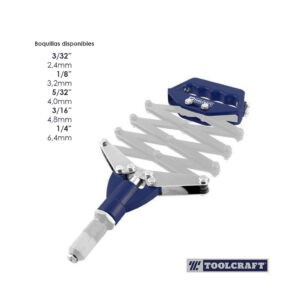 REMACHADORA ACORDEON TOOLCRAFT 1/4 5 BOQUILLAS