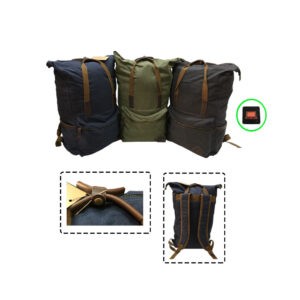 MOCHILA 21 LITROS 30X15X46CM V/N/B/G LONA