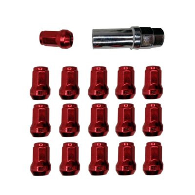 TUERCAS P/LLANTAS ROJA 12X1.25 (16 PCS Y LLAVE)
