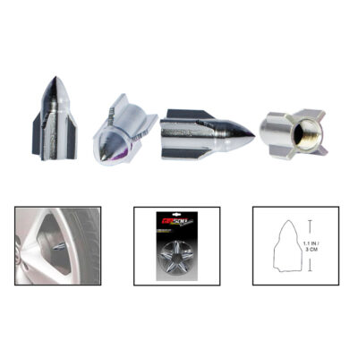 TAPONES P/VALVULA COHETE  5 PCS SILVER