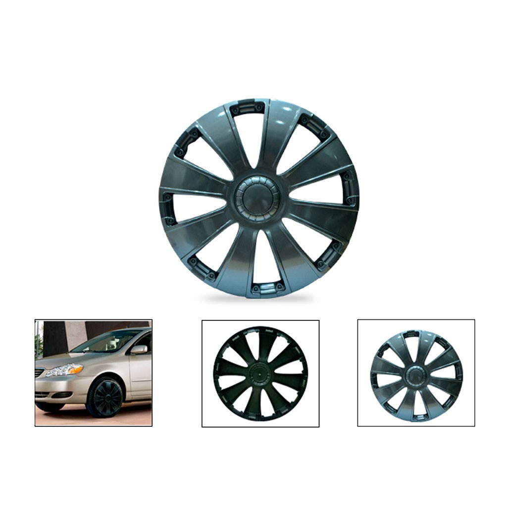 PLATOS P/CARRO RIN 13 GRIS OSCURO GTR500