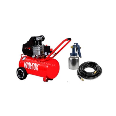 COMPRESOR 2HP 40L PISTOLA B.P.  Y MANGUERA 25 PIES
