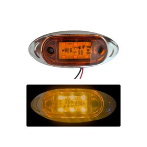 LAMPARA LATERAL PARA BUS 6 LED 10X4CM AMBAR