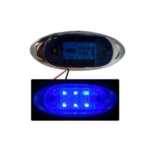 LAMPARA LATERAL PARA BUS 6 LED 10X4CM BLUE
