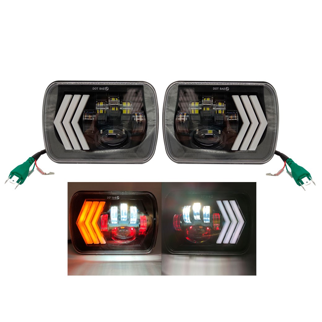 SEALBEAM LED 7X5 PULGADAS BLANCO/AMBAR C/ DIRECCIONAL