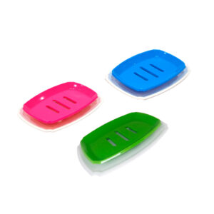 JABONERA PLASTICA 14.5X10CM CELESTE/VERDE/ROSA YDM124-023