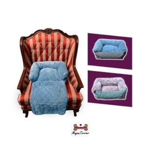 CAMA P/MASCOTA 2 USOS GY GR YF95120-S 55X40X16CM